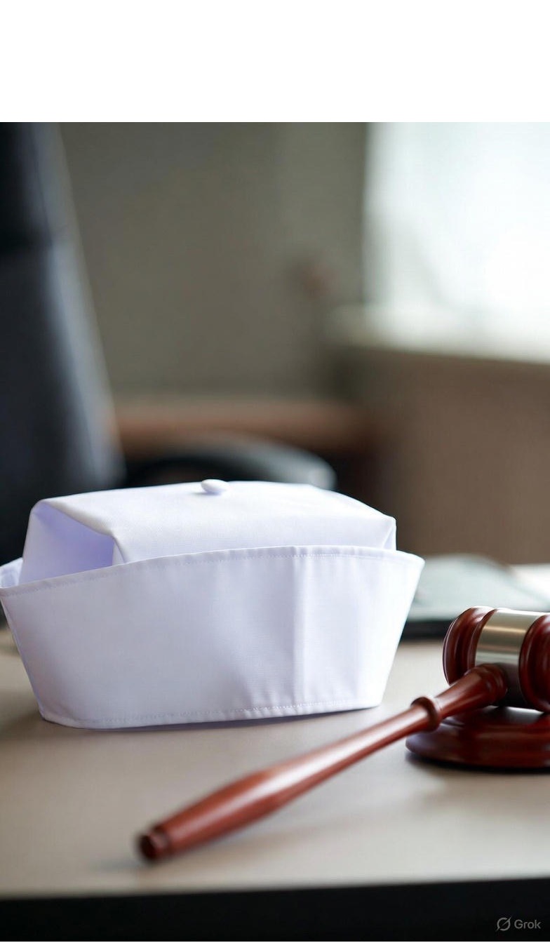 Image of nurse cap and gavel